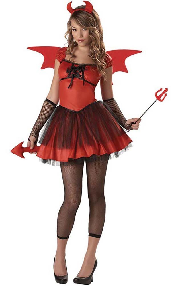 DEVIL DOLL TEEN FANCY DRESS HALLOWEEN COSTUME eBay