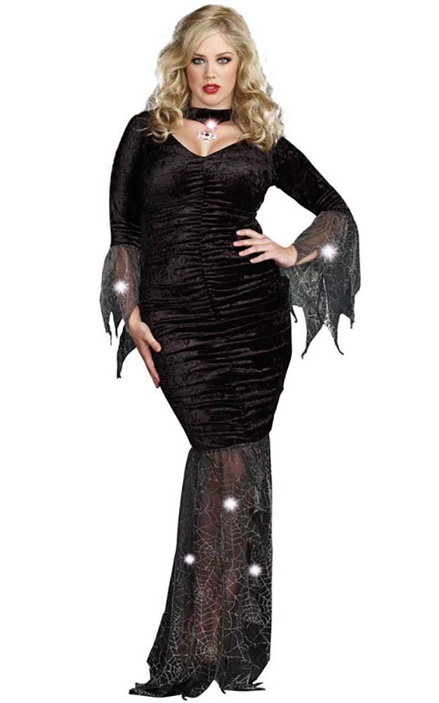 ADULT WOMENS PLUS SIZE VAMPIRE MISTRESS FANCY DRESS HALLOWEEN COSTUME