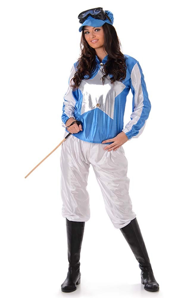 JOCKEY SILKS HORSE RACING MELBOURNE CUP ADULT WOMENS EQUESTRIAN DRESS UP COSTUME eBay