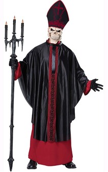 Black Mass Adult Zombie Pope Priest Costume