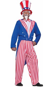 Uncle Sam 4th July American Adult Pllus Costume