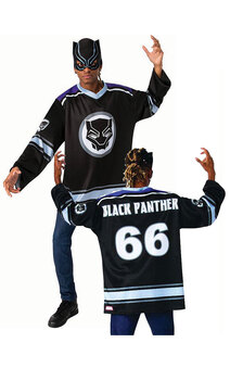 Black Panther Jersey Top Set Marvel Adult Costume
