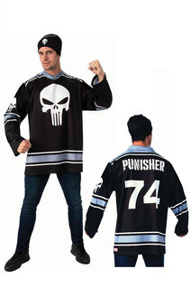 Punisher Jersey Top Set Marvel Adult Costume