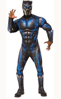 Deluxe Muscle Chest Battle Suit Black Panther Adult Costume
