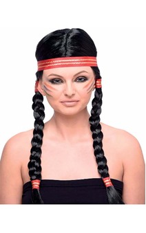 Indian Adult Wig And Headband