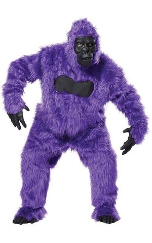 Purple Gorilla Adult Animal Ape Costume