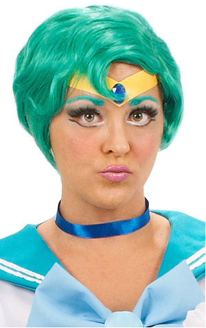 Sailor Moon Mercury Adult Green Wig