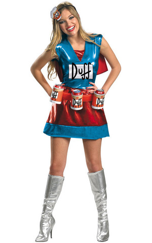 The Simpsons Duffman Duffwoman Deluxe Adult Costume