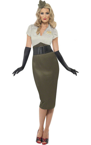 Ww2 Pin Up Spice Darling Plus Adult Costume