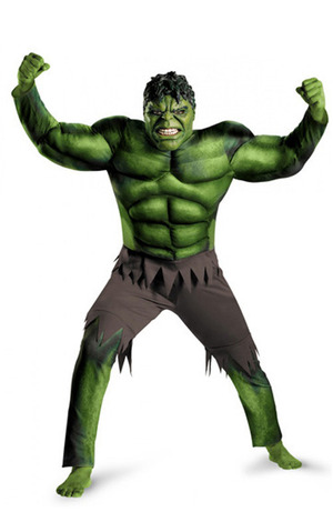 The Avengers Hulk Muscle Adult Plus Costume
