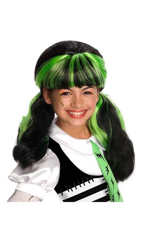 Frankie's Girl Black and Green Child Wig