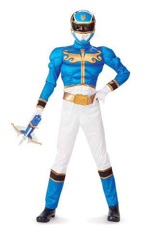 Blue Power Ranger Megaforce Muscle Chest Child Costume