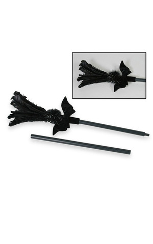 Black Feather Sparkle Broom