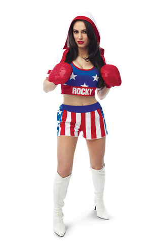 Boxer Babe Rocky Balboa Adults Costume
