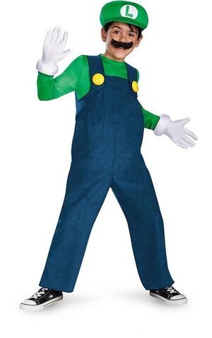 Deluxe Luigi Child Mario Bros Costume