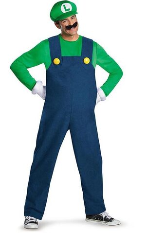 Deluxe Luigi Adult Mario Bros Costume