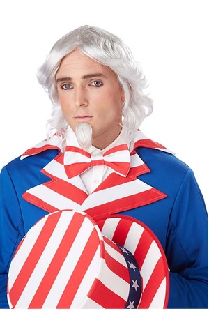 Uncle Sam Adult Wig & Chin Patch
