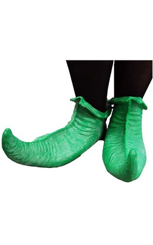 Green Rubber Adult Elf Shoes