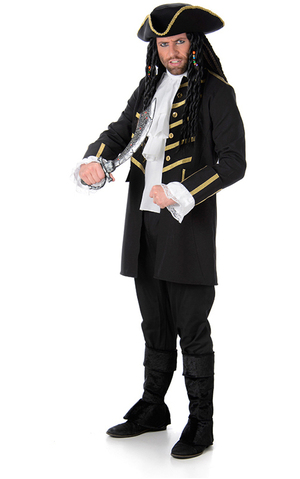 Black Pirate Adult Costume