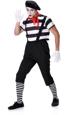 Mime Artist Adult Costume