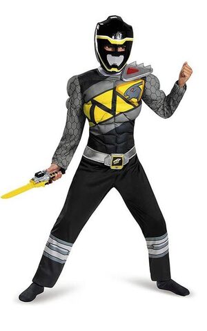 Black Power Ranger Dino Charge Child Muscle Costume