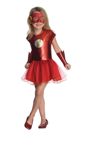 Flash Tutu Child Girls Superhero Costume