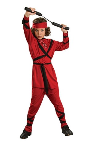 Red Ninja Martial Arts Child Costume