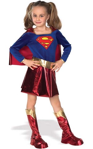 Deluxe Supergirl Child Superhero Costume