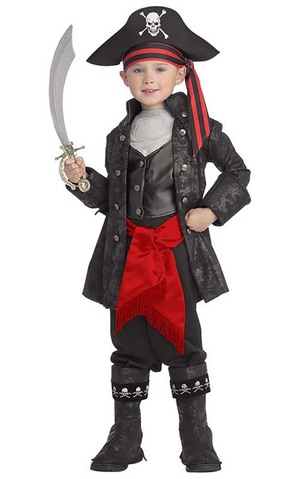 Captain Black Pirate Child Costume