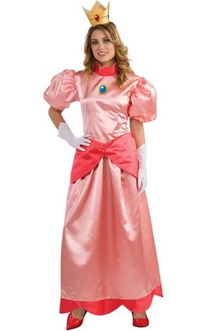Princess Peach Deluxe Mario Bros Adult Costume