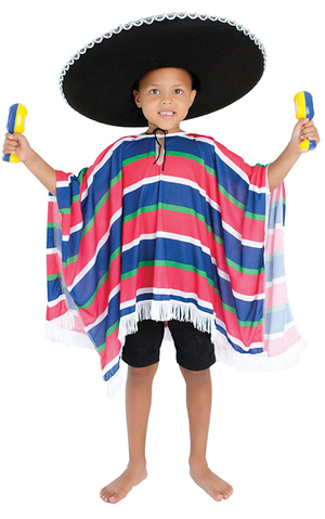 Mexican Boy Child Spanish Poncho Costume