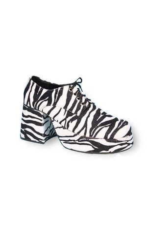Zebra Platform Adult 70s Pimp Shoes