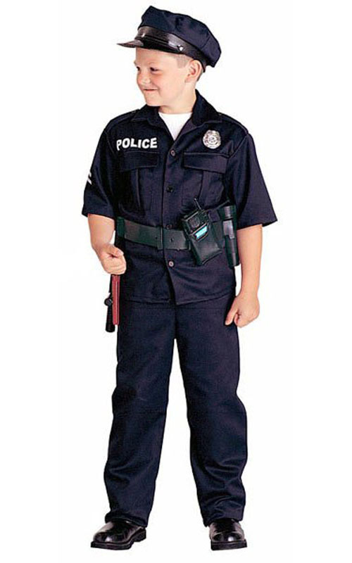 POLICE COP MAN OFFICER CHILD BOYS FANCY DRESS UP LAW ENFORCEMENT ...