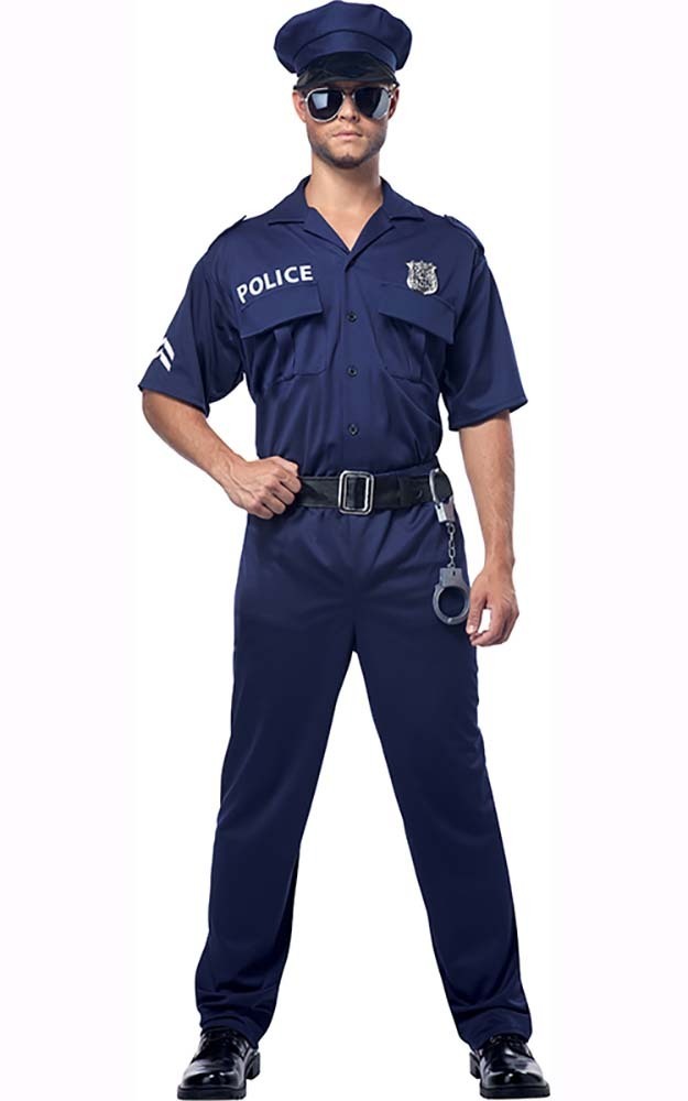 Police Adult Cop Costume CALIFORNIA