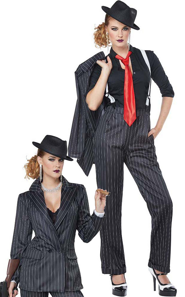 Ms. Mobster Adult Mafia Gangster Costume - CALIFORNIA
