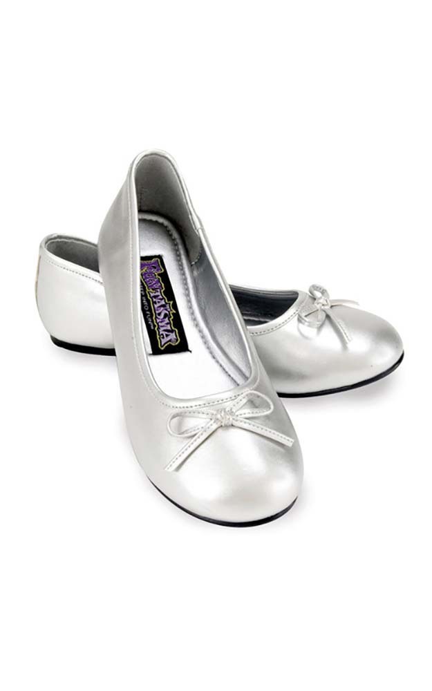 Silver ballet sales flats for toddlers