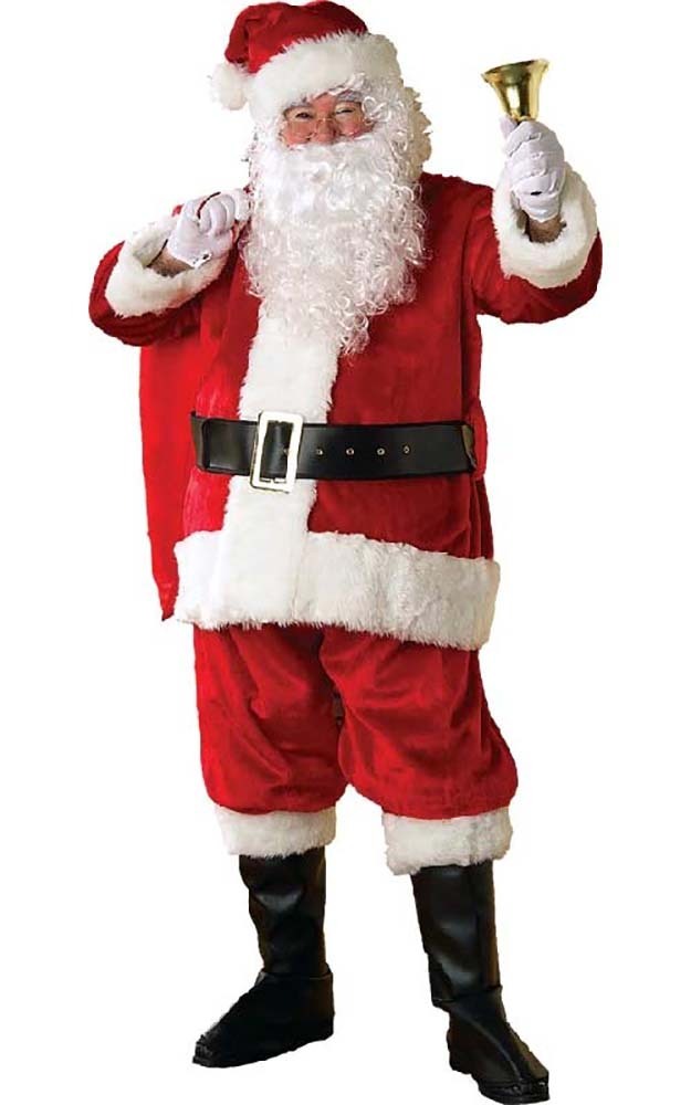 WIG /& BEARD REGENCY PREMIER PLUSH SANTA CLAUS ADULT MENS CHRISTMAS COSTUME