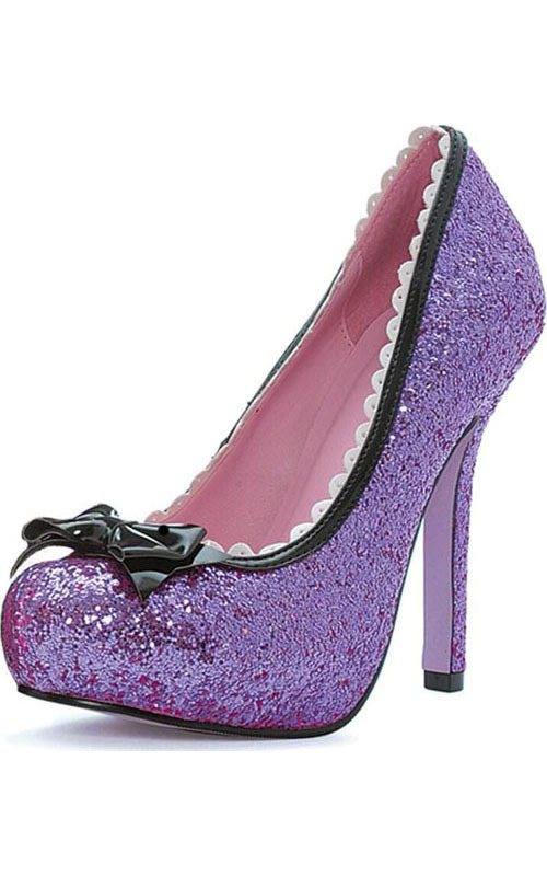 purple glitter shoes