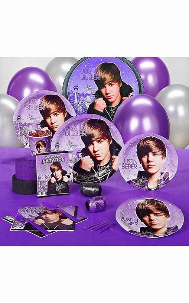 Justin Bieber 8 Person Birthday Party Pack Supplies Decorations
