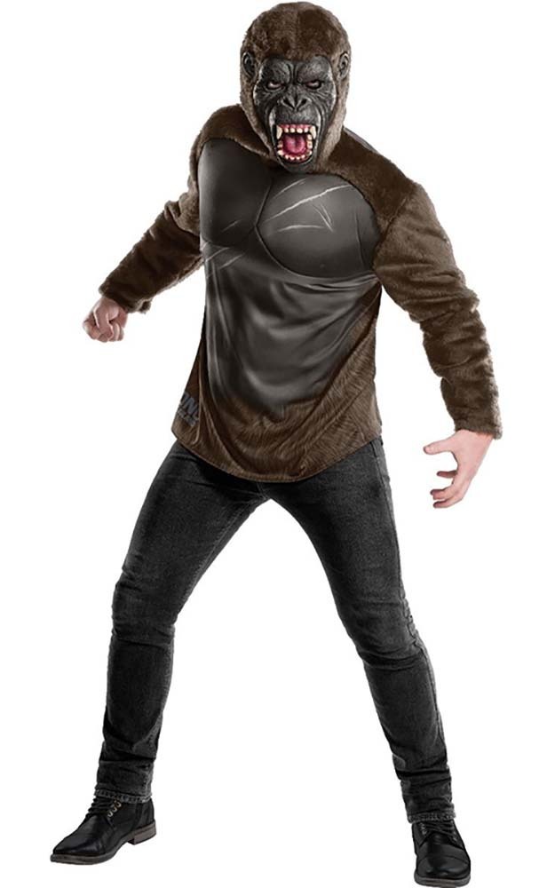 LICENSED DELUXE KING KONG GORILLA APE ADULT MENS FANCY DRESS HALLOWEEN