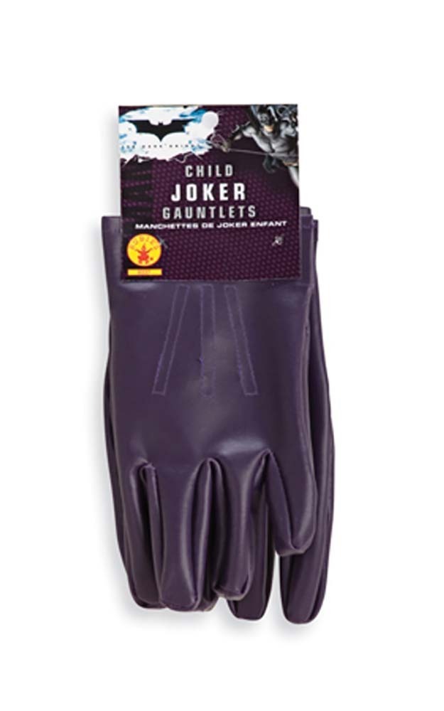 LICENSED THE JOKER CHILD GLOVES DARK KNIGHT HALLOWEEN COSTUME ACCESSORY