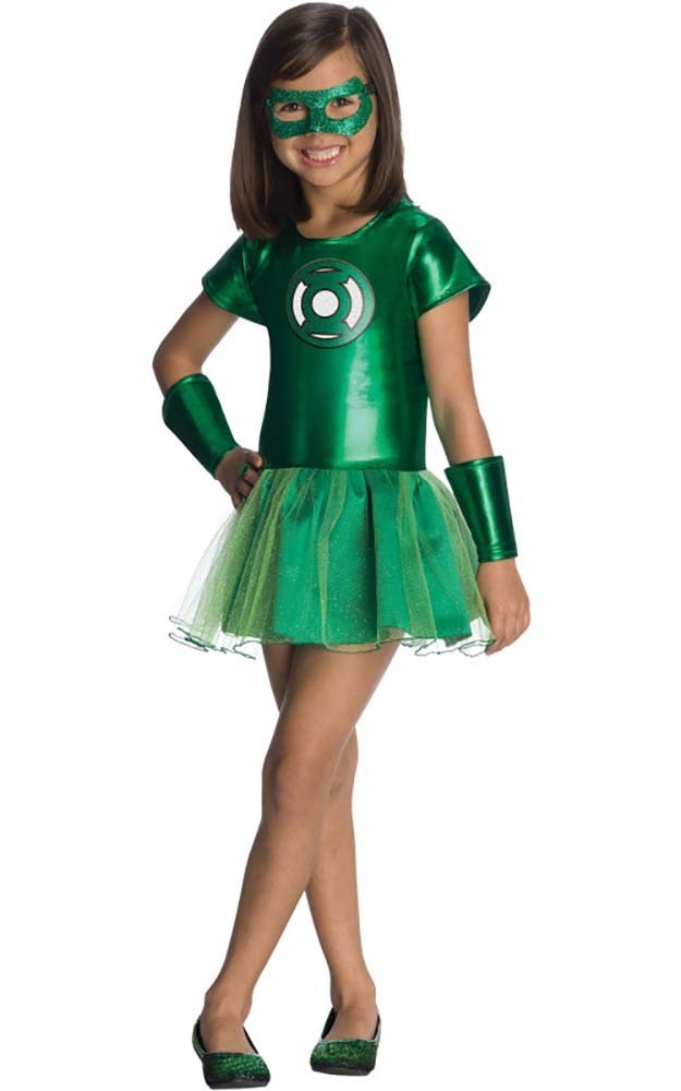 GREEN LANTERN TUTU CHILD GIRLS TODDLER LICENSED FANCY DRESS SUPER HERO