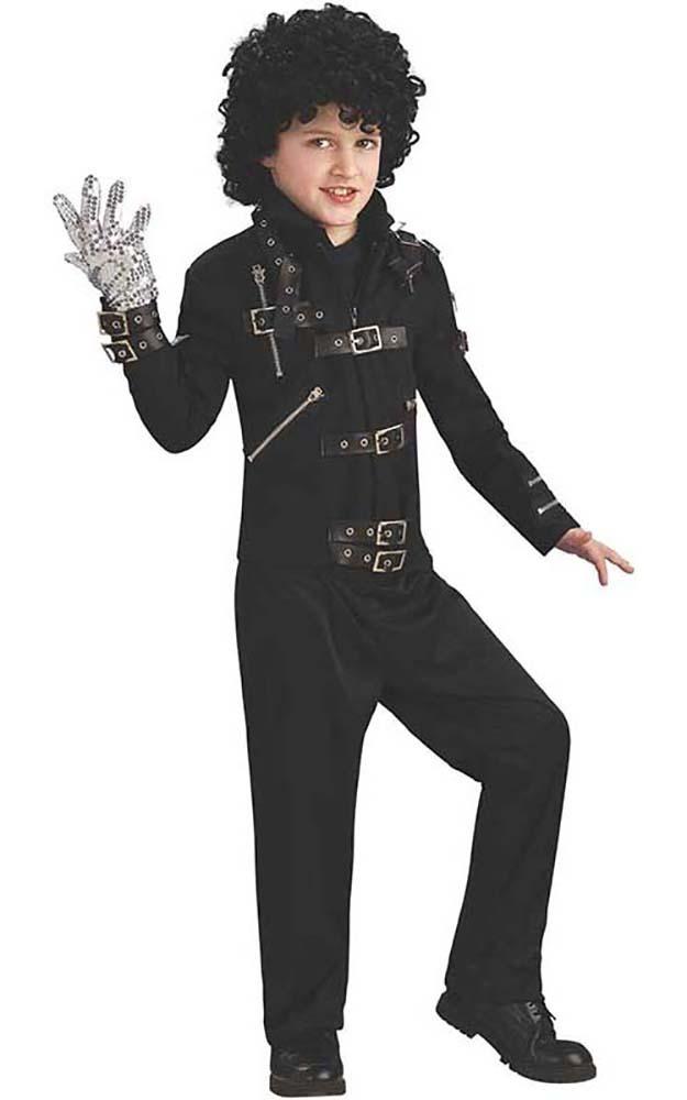 Bad Black Buckle Deluxe Michael Jackson Child Jacket - RUBIES