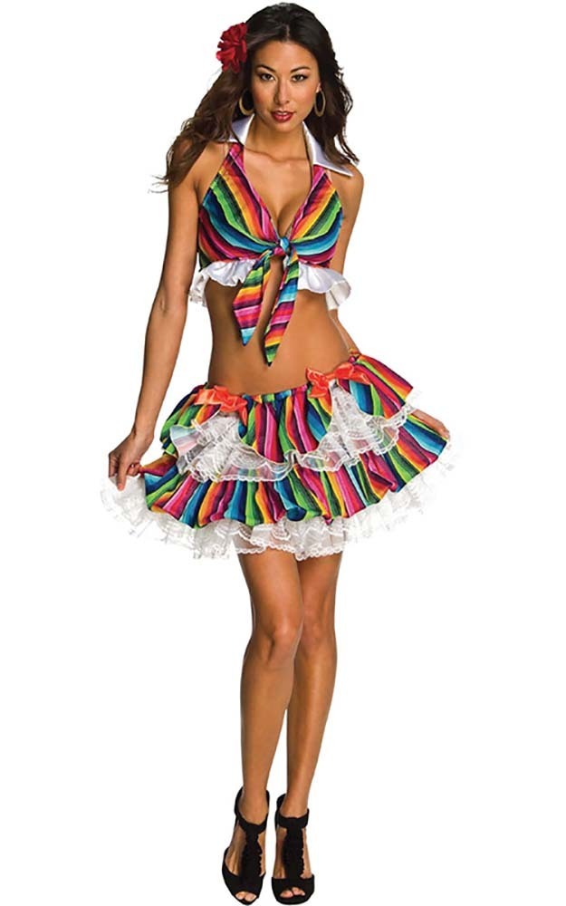 SEXY MEXY MEXICAN SPANISH SERAPE ADULT WOMENS FANCY DRESS COSTUME | eBay