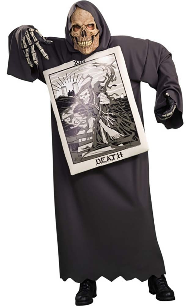 ADULT MENS TAROT DEATH SKELETON FANCY DRESS HALLOWEEN COSTUME | eBay