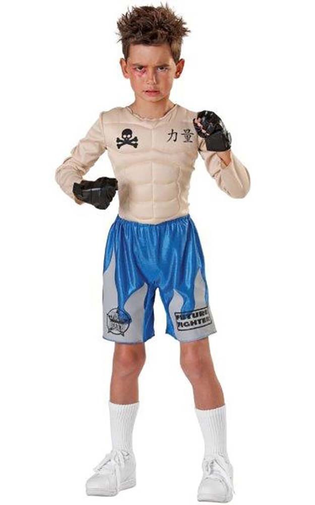 CHILD BOYS IMPACT PUNCH BOXER BOXING FIGHTER FANCY DRESS HALLOWEEN
