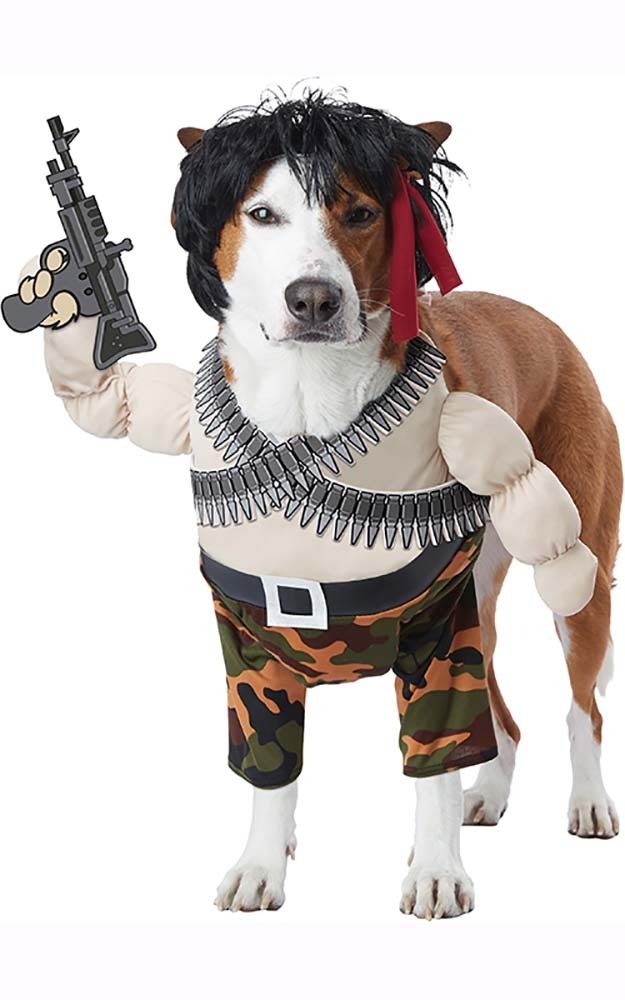 Action Hero Rambo Army Dog Costume CALIFORNIA