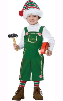 Jolly Lil Elf Toddler Christmas Workshop Costume
