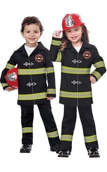 Junior Fire Chief Toddler Fire Fighter Costume Fireman