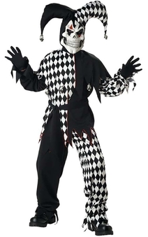 CHILD BOYS EVIL SCARY JESTER CLOWN